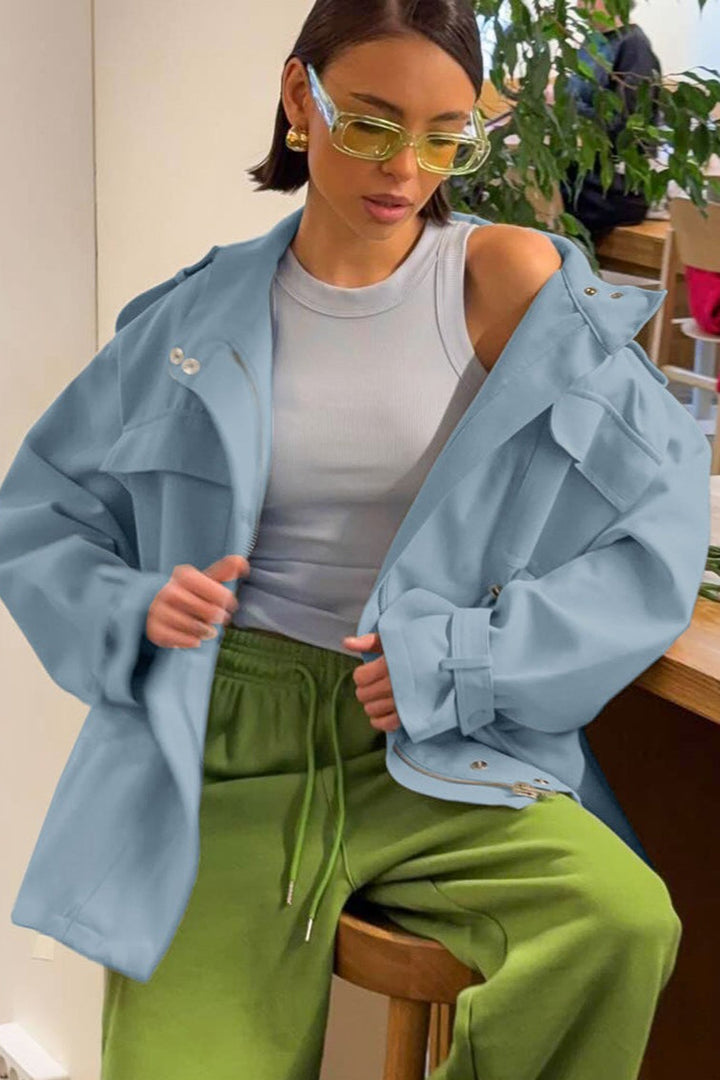 Drune | Hals Cinched Taille Baumwolljacke