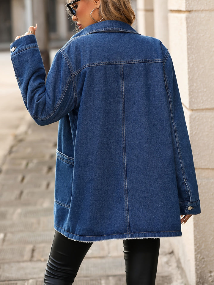 Drune | Schicke Drune-Jacke | blau mit Fleece-Futter für Frauen