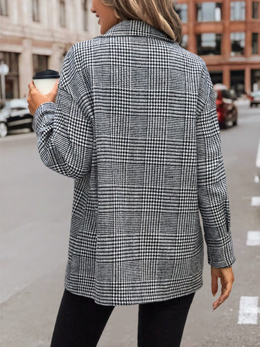 Drune | Hahnentritt Drop Shoulder Kragenjacke