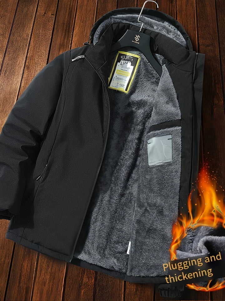 Drune | Casual Kapuzen Lange Winter Jacke Für Herren - Ideal für Winter