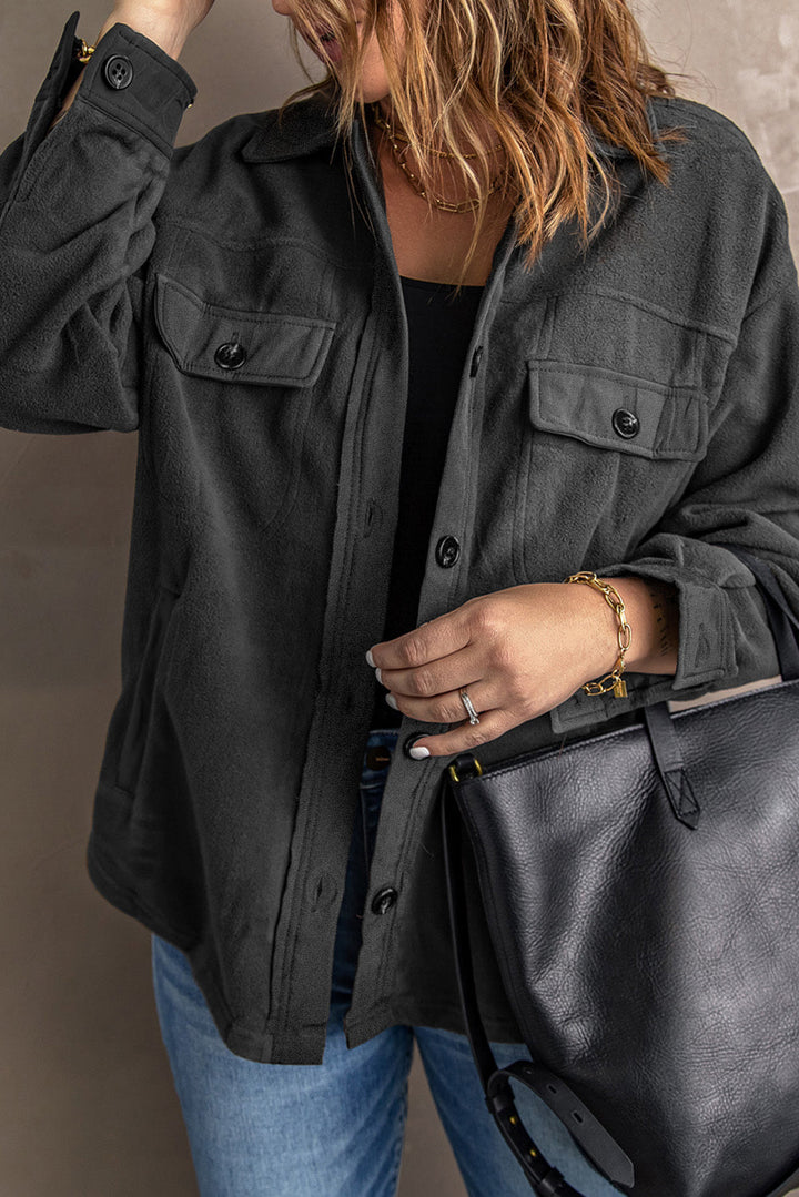 Drune | Casual Fleece Shirtjacke Weich und Warm Perfekt Für Den Alltag