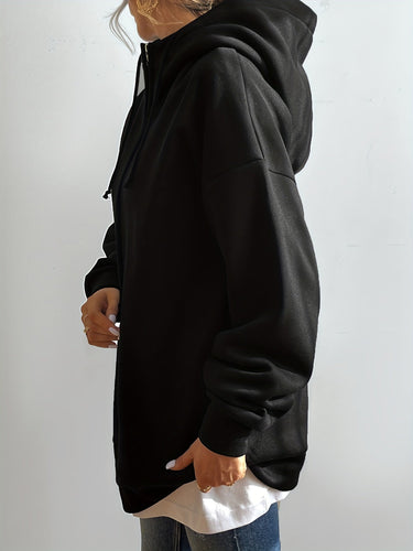 Drune | Comfort - Extrem bequemer langer Zip-Up-Plüsch-Hoodie mit Kapuze für Damen