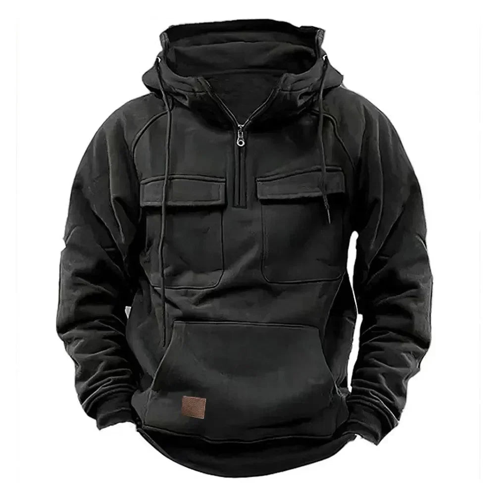 Drune | Warme Hoodie mit hallem Reißverschluss
