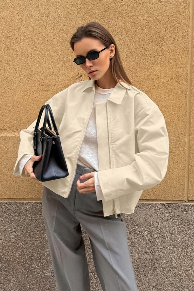 Drune | Passform Khaki Baumwolljacke