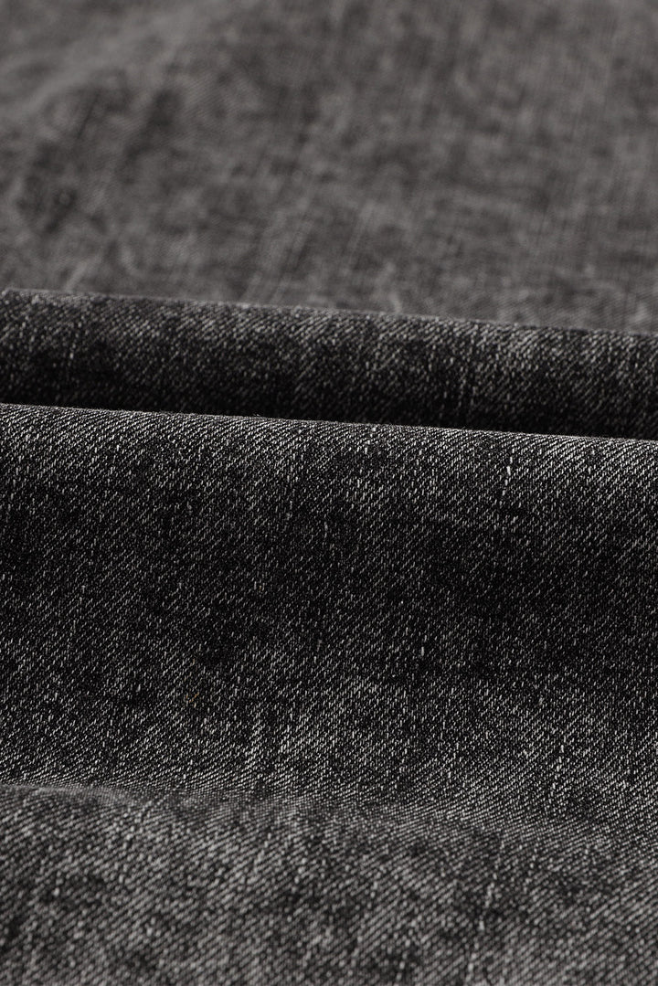 Drune | Denim-bluse mit Puffärmeln Baumwolle Klassischer und Eleganter Stil