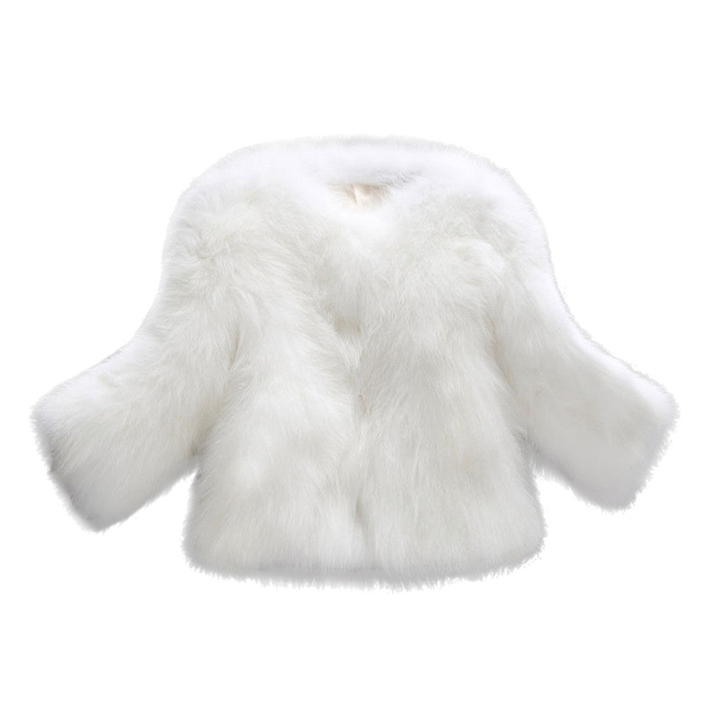 Damen modische Kurzjacke mit voluminösen Ärmeln und weichem Fell Drune