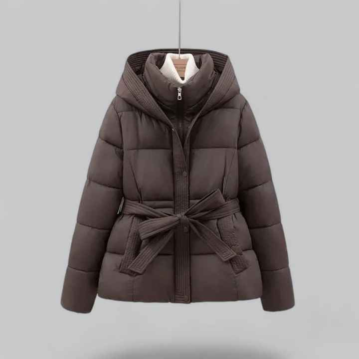Drune | Winter Puffer Gürtel Kapuze Jacke - Kurze