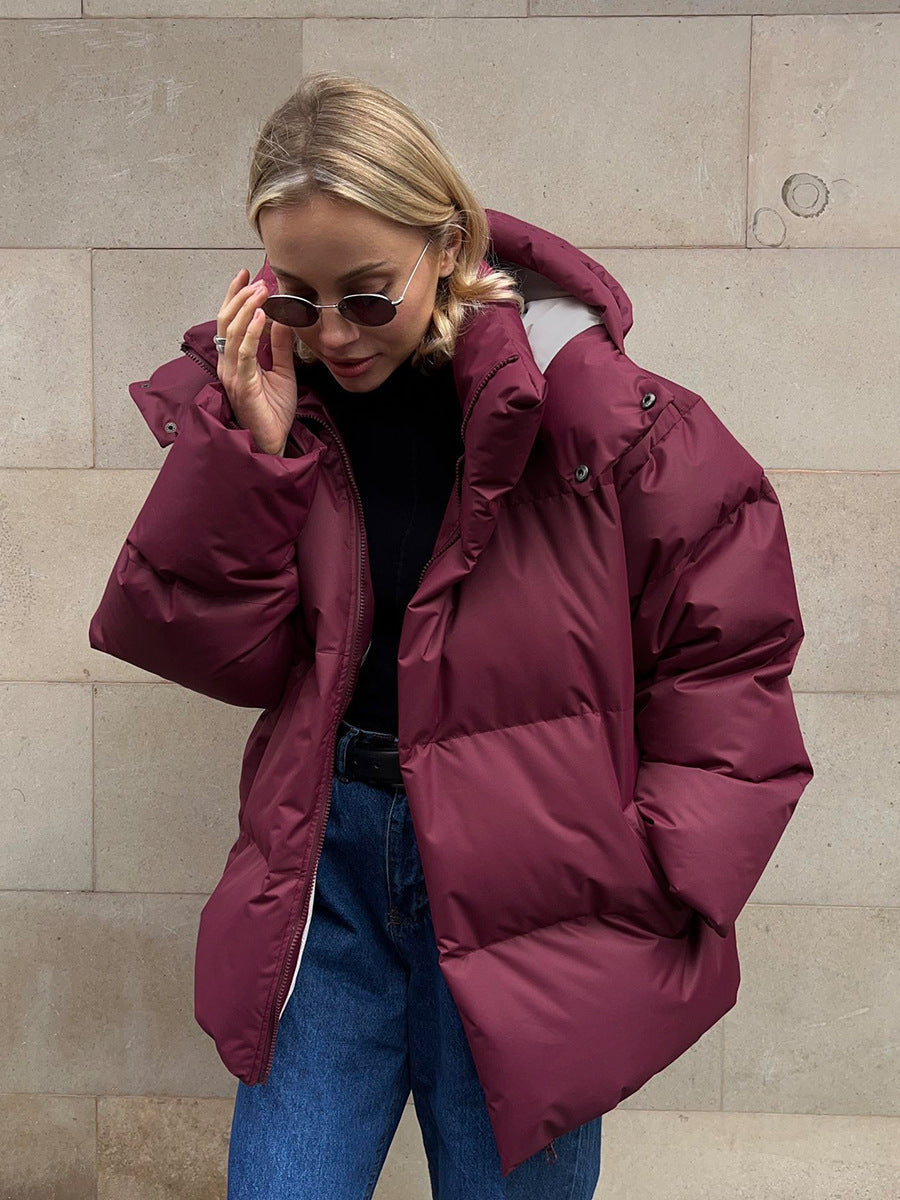Drune | Damen Oversize Winterjacke mit Kapuze