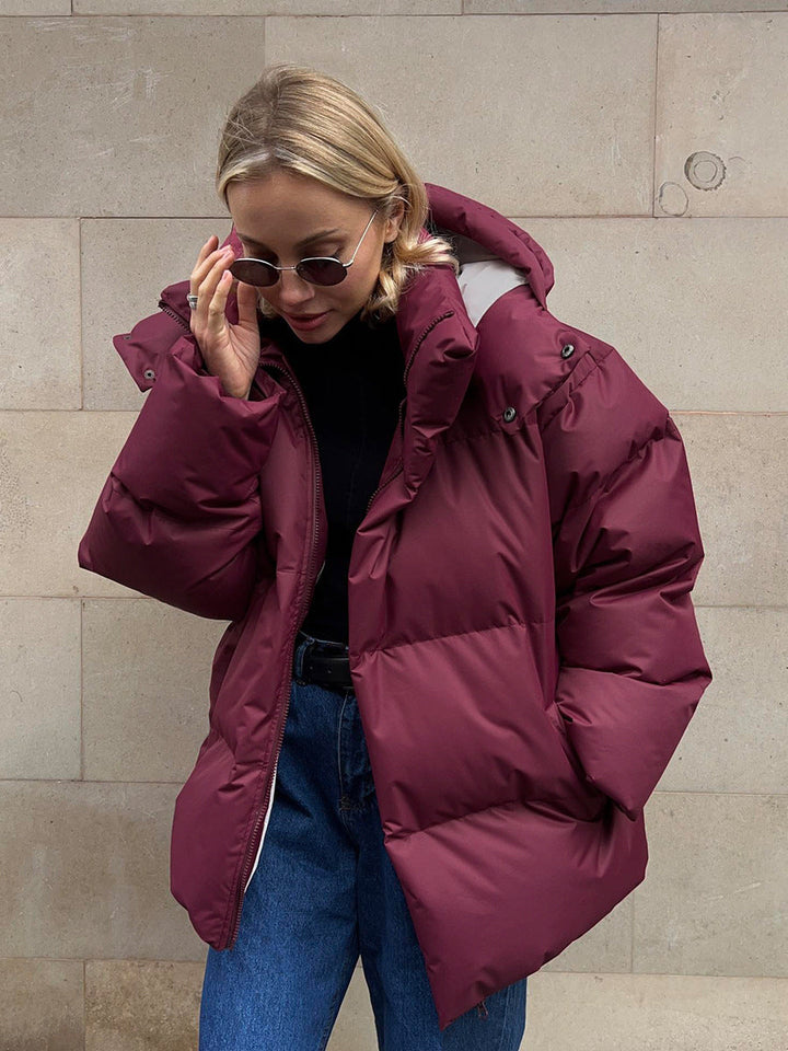 Drune | Damen Oversize Winterjacke mit Kapuze