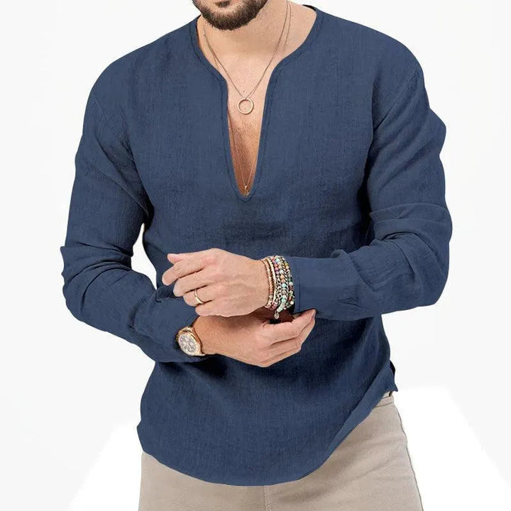 Drune | Herren Leinen Langarmhemd