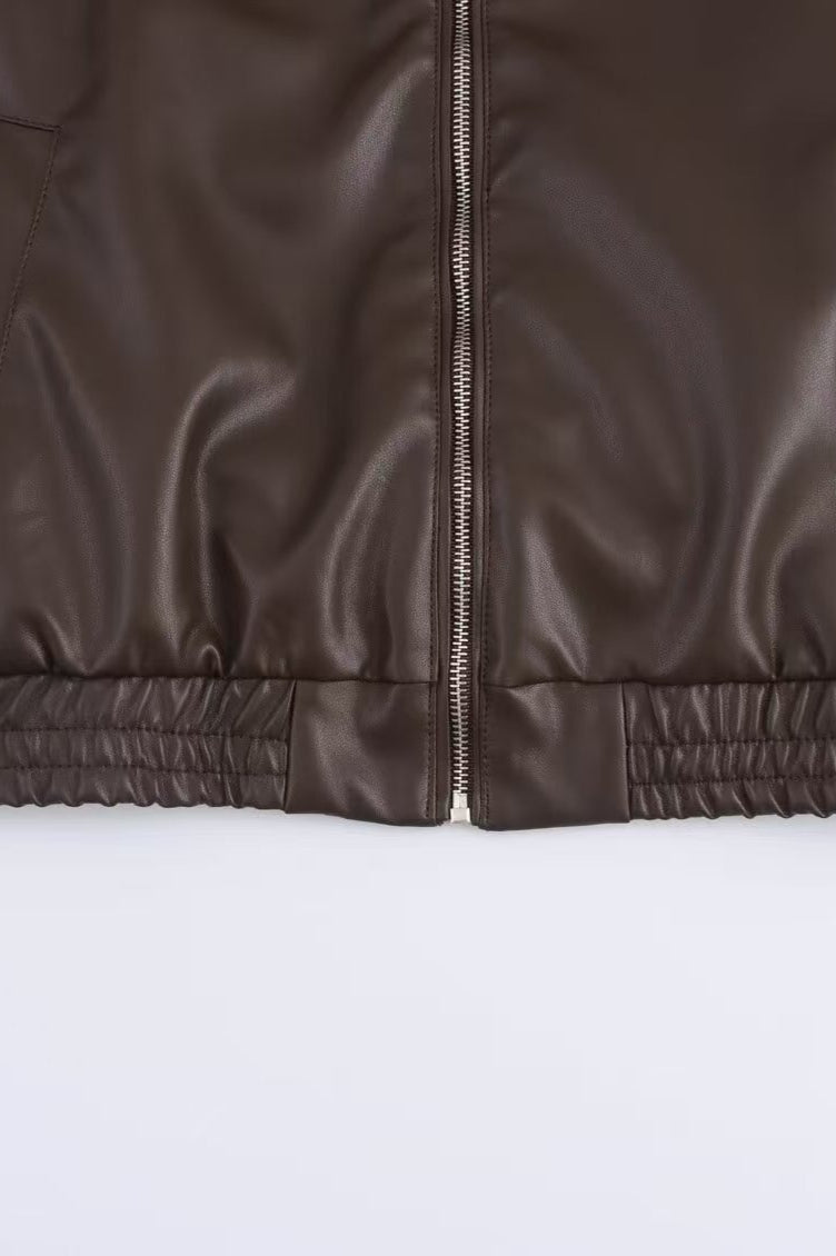 Drune | Leder Freizeit Reversjacke