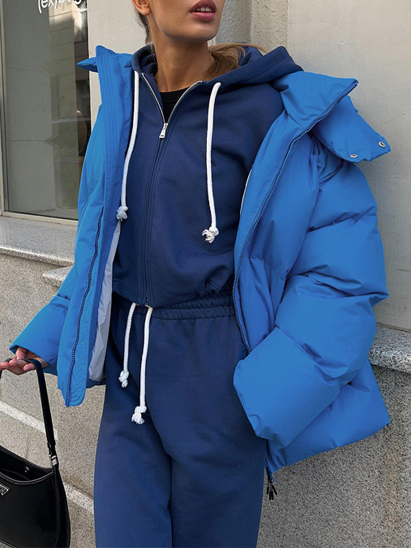 Drune | Multicolor Kapuzenpufferjacke