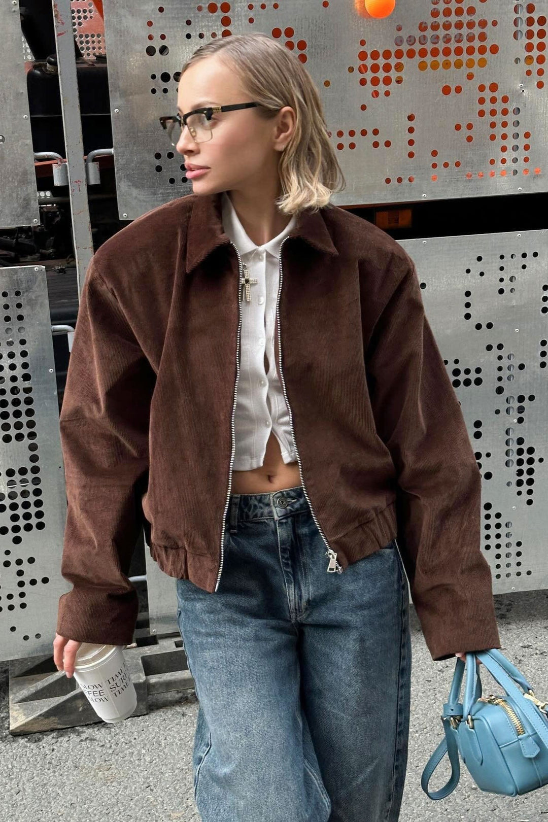 Drune | Corduroy-Kragenjacke