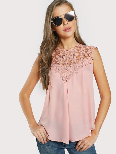 Damen Bluse mit floralen Stickereien und fließendem Schnitt Drune