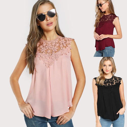 Damen Bluse mit floralen Stickereien und fließendem Schnitt Drune