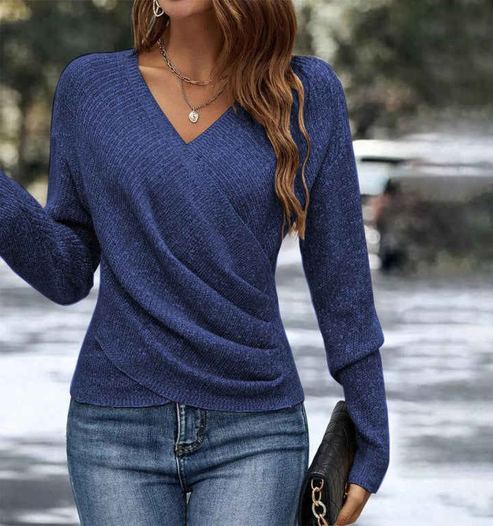 Drune | Wickelbluse Im Strickdesign Polyester-mischung Modern und Bequem