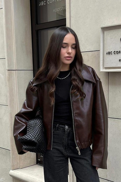 Drune | PU-Leder Bikerjacke