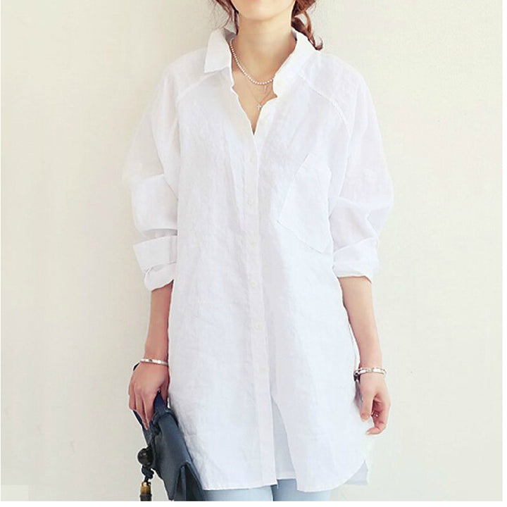 Damen elegante Bluse mit lässigem Kragen und Knopfverschluss Drune