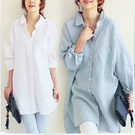 Damen elegante Bluse mit lässigem Kragen und Knopfverschluss Drune