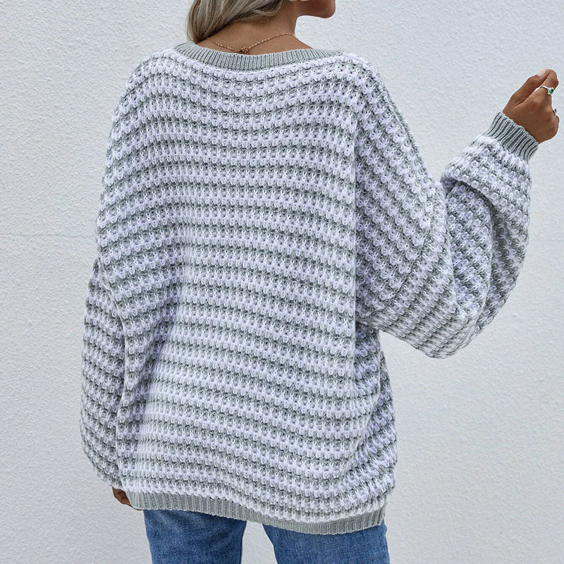 Drune | Gestreifter Strickpullover mit Lässigem Look