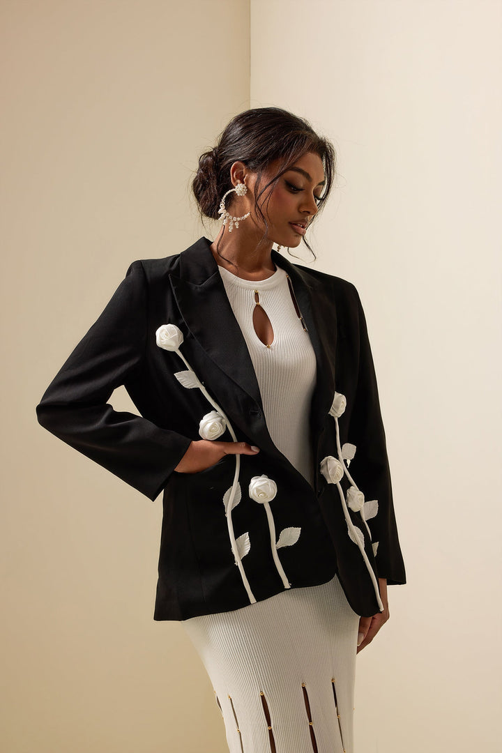 Drune | Kontrast Langarm Blazer Jacke