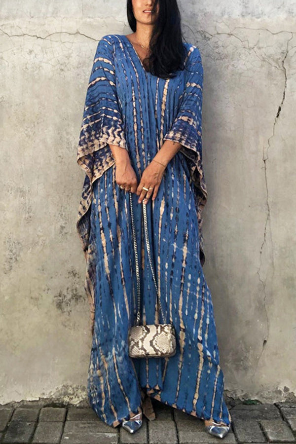 Drune Freely – Lockeres Überwurfkleid im Batik-Boho-Stil