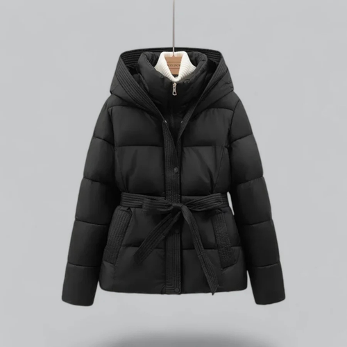 Drune | Winter Gürtel Puffer Kapuzenjacke Kurz und Warm
