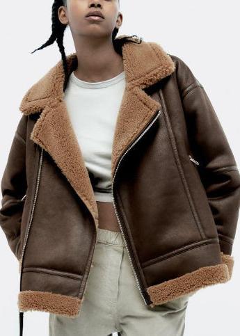 Drune | Fellbesetzte Revers-Fliegerjacke