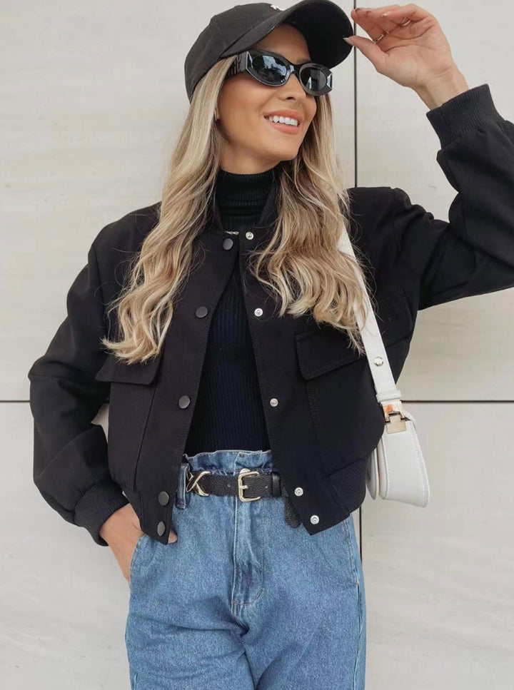 Drune | Couture Bomberjacke für Damen Reguläre Passform Essentiell