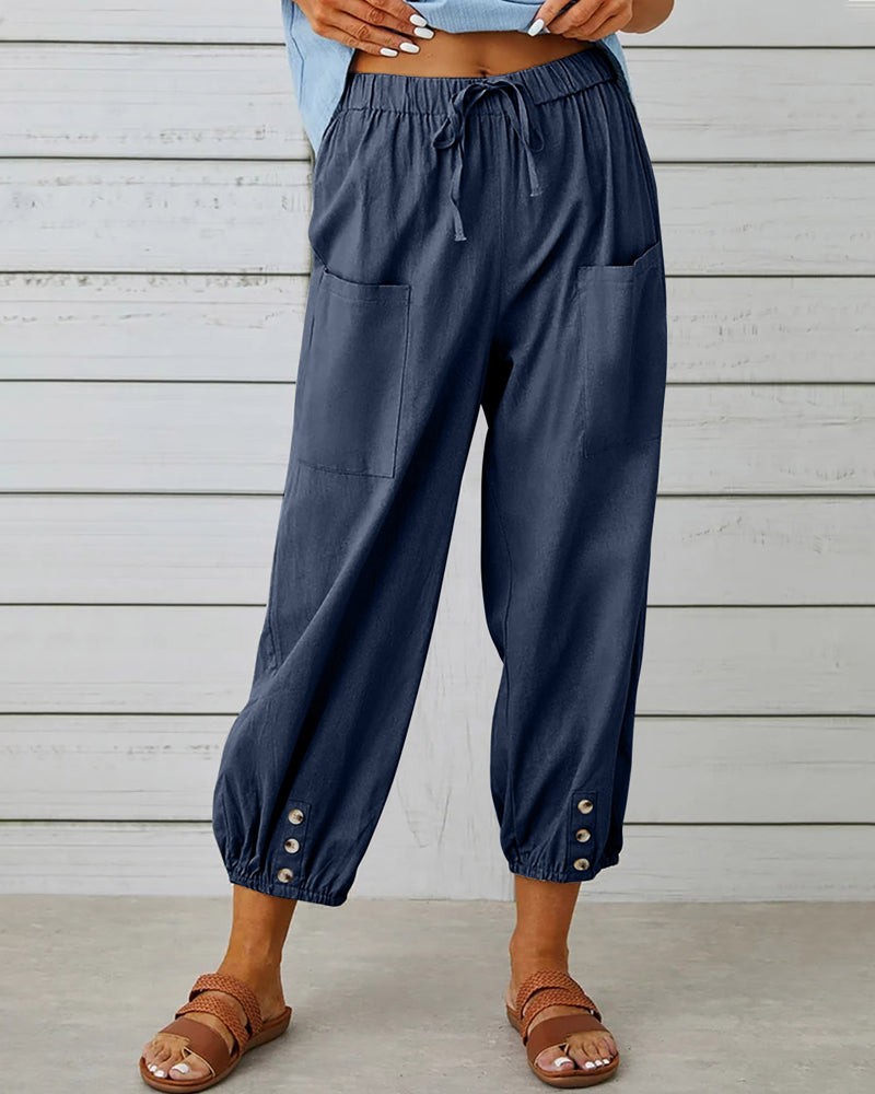Drune | Lockere Hose Mit Hoher Taille