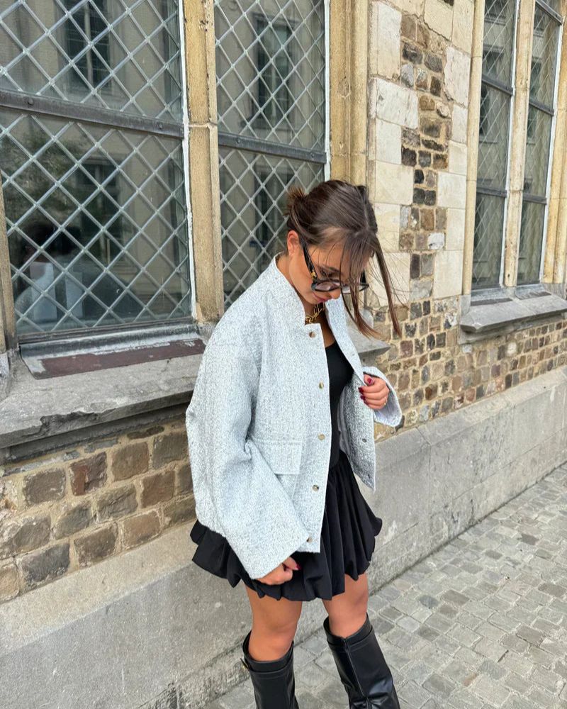 Drune | Pailletten Bomberjacke