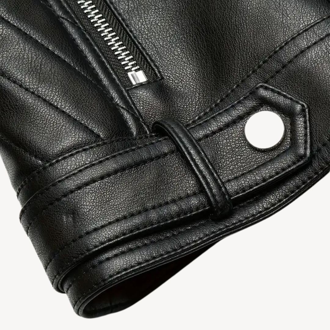 Drune | Fake-Leder Bikerjacke für Frauen