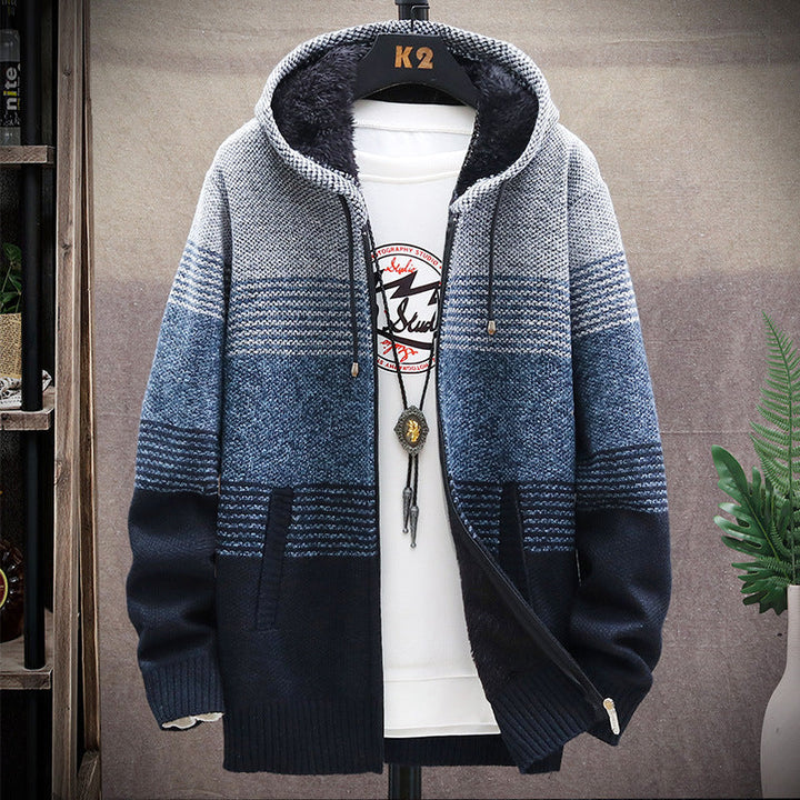 Drune | Lässige lange Jacke mit Kapuze für Männer