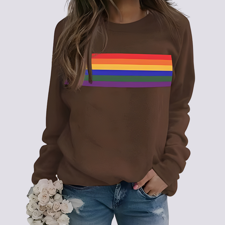 Drune | Moderner Damenpullover mit farbigem Muster