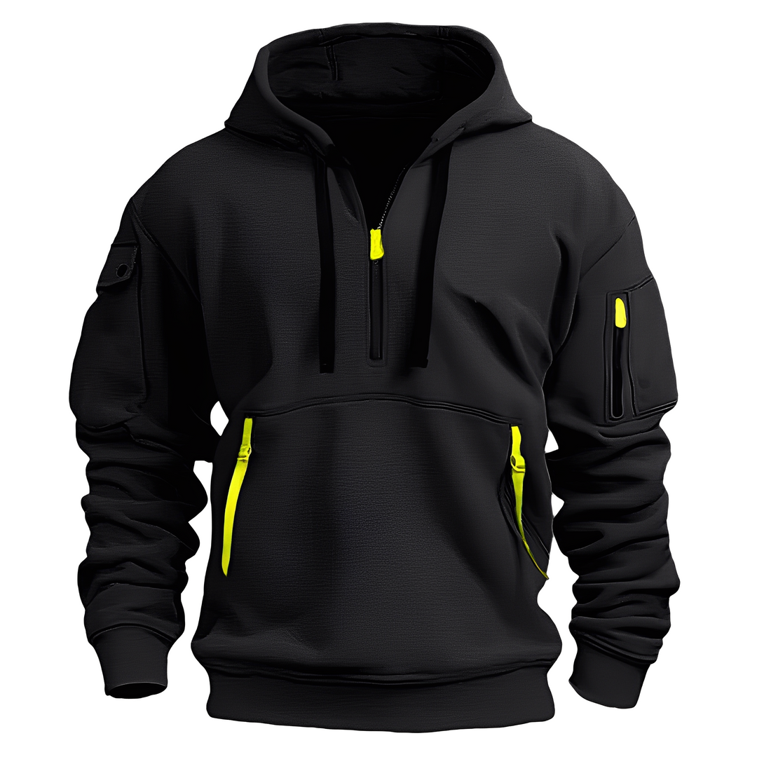 Drune | Lässiger, lockerer Hoodie mit Reißverschluss für Männer