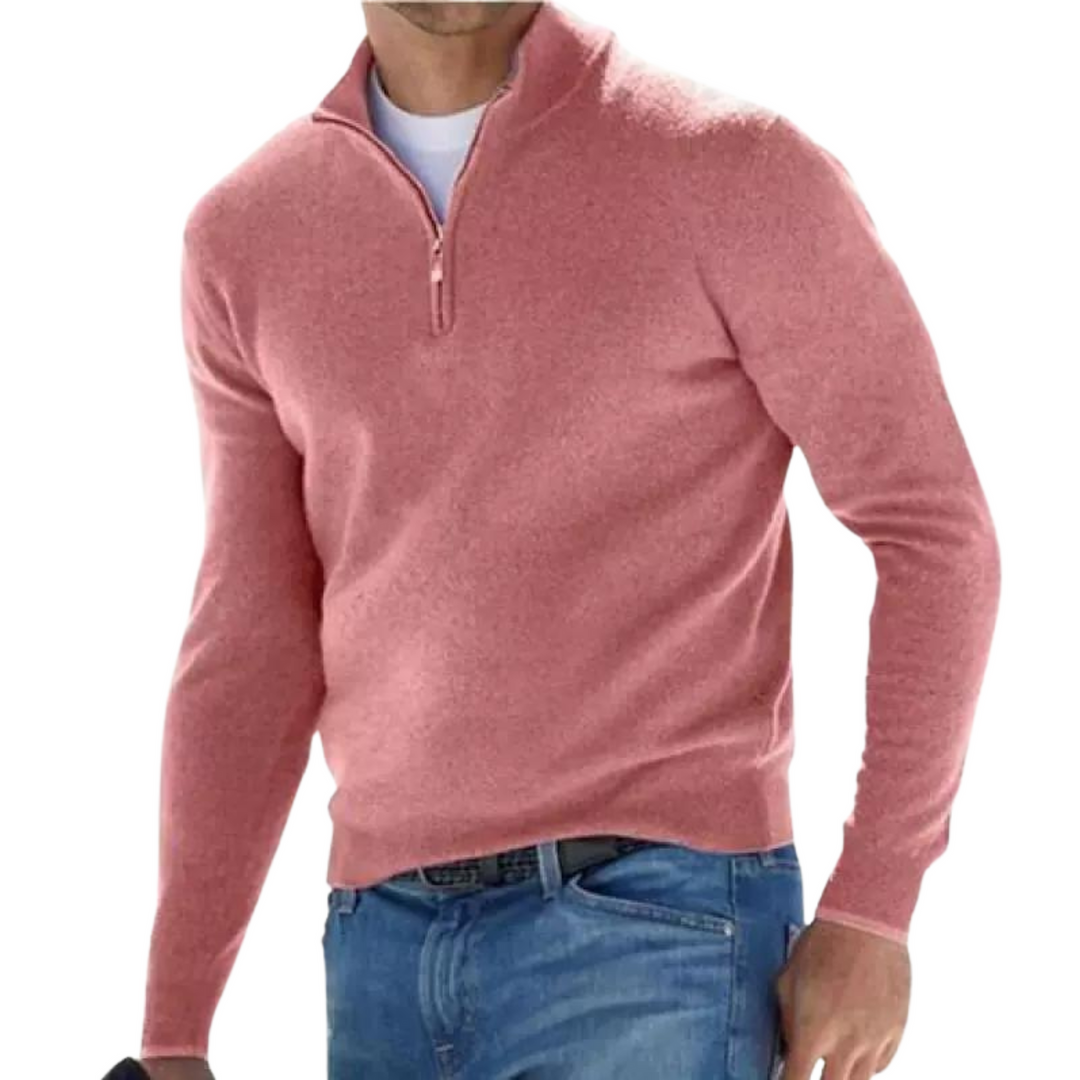 Drune | Klassischer Herren-Pullover mit Reißverschlusskragen