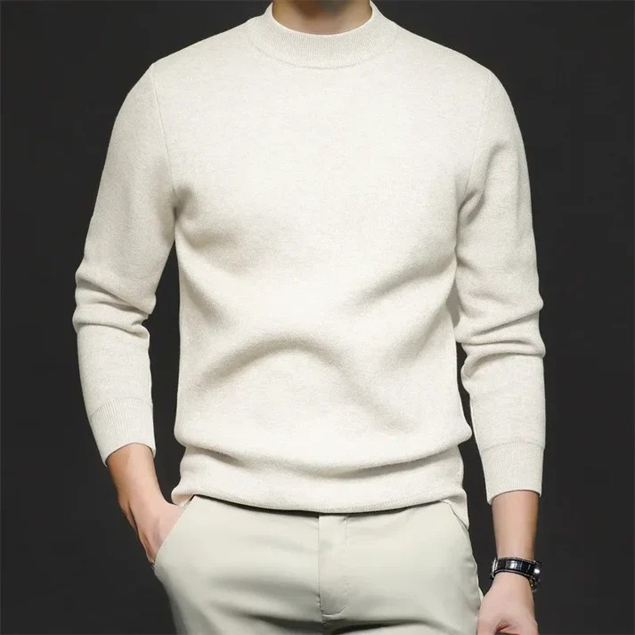 Drune | Klassischer Strickpullover Rundhals Zeitloses und Elegantes Aussehen