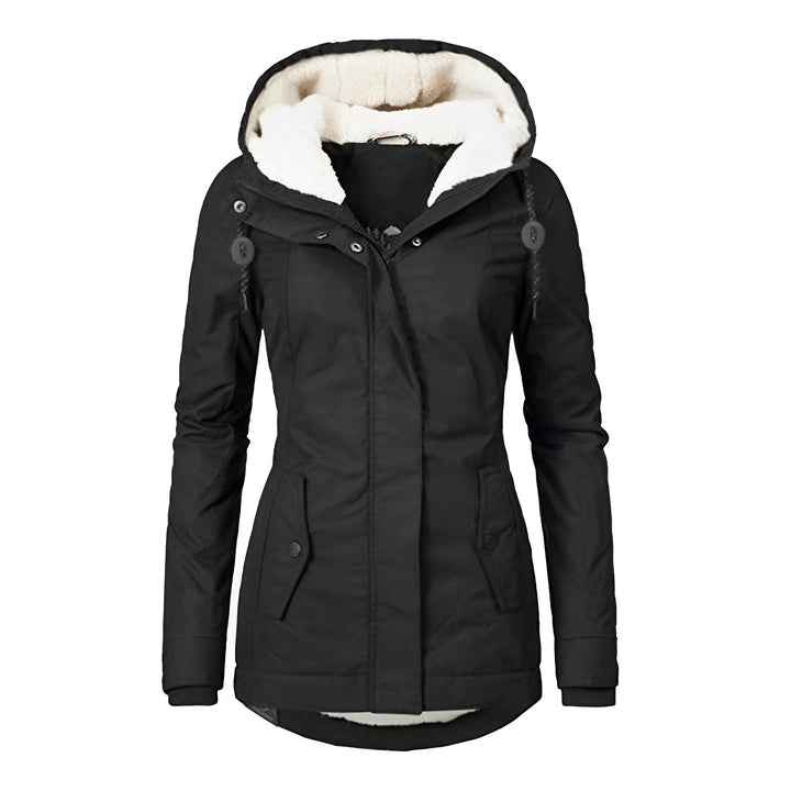 Drune | Warmer Plissierte Jacke mit Kapuze für Frauen