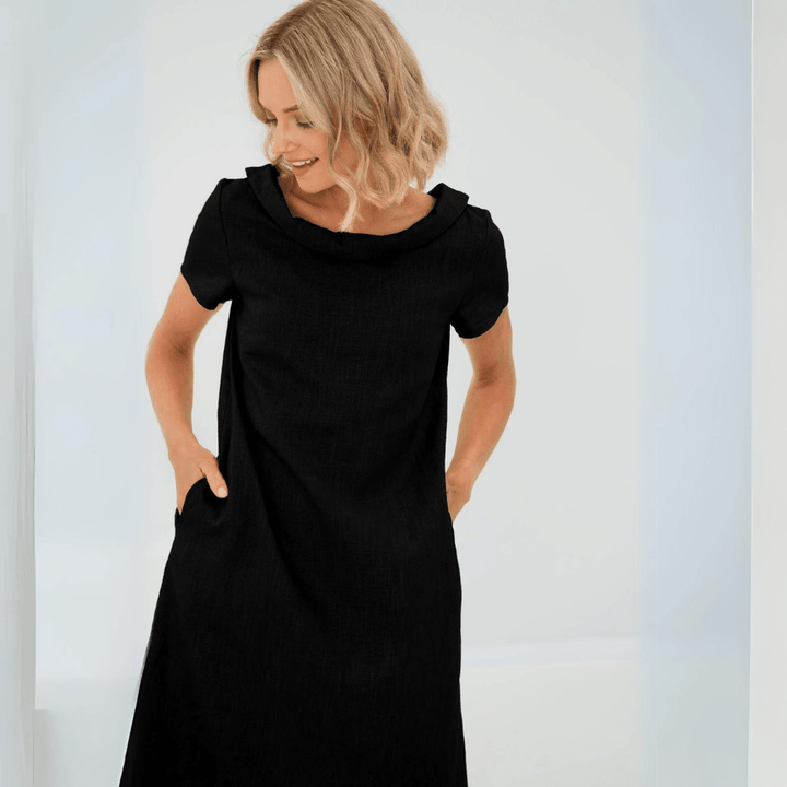 Drune | Lässiges Leinenkleid Für Damen