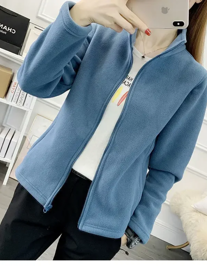 Damen Fleece Weste mit Reißverschluss Warm und Weich