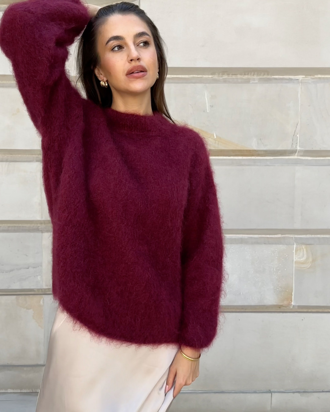 Drune | Mohair Mischpullover mit Rundhalsausschnitt