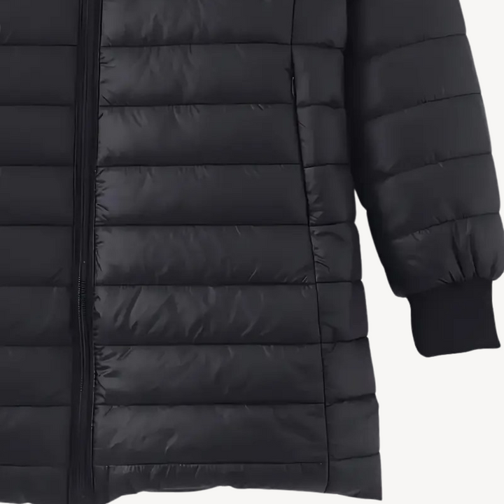 Drune | Damen Kapuzen-Puffermantel mit Sherpa-Futter