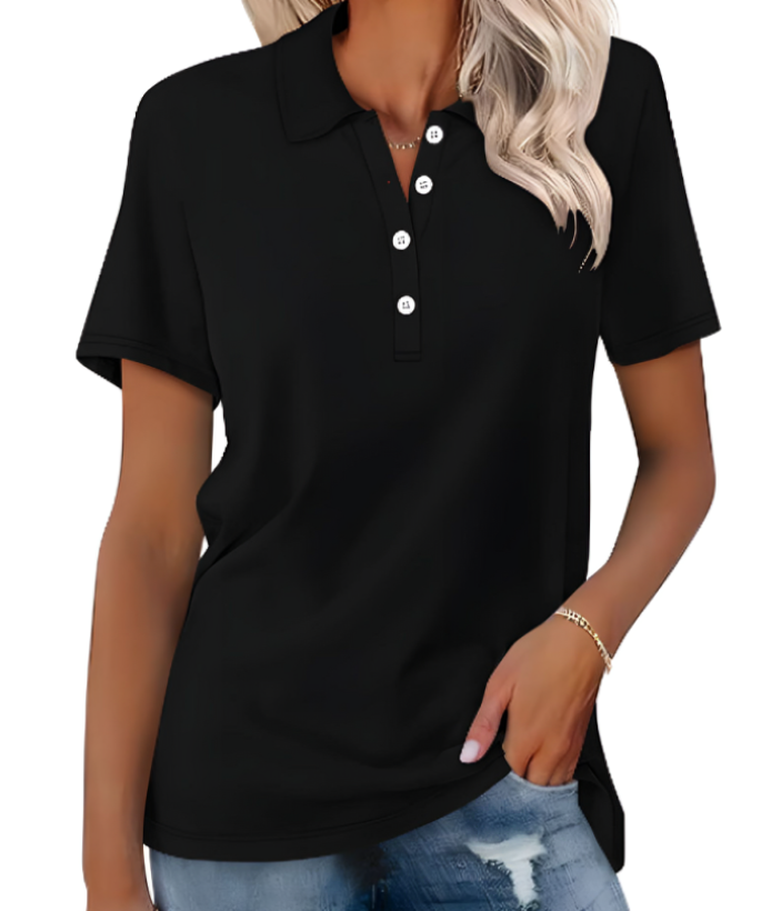Drune | Nachhaltiges Poloshirt Damen Polo Shirt Mit Kragen Und Knopfverschluss