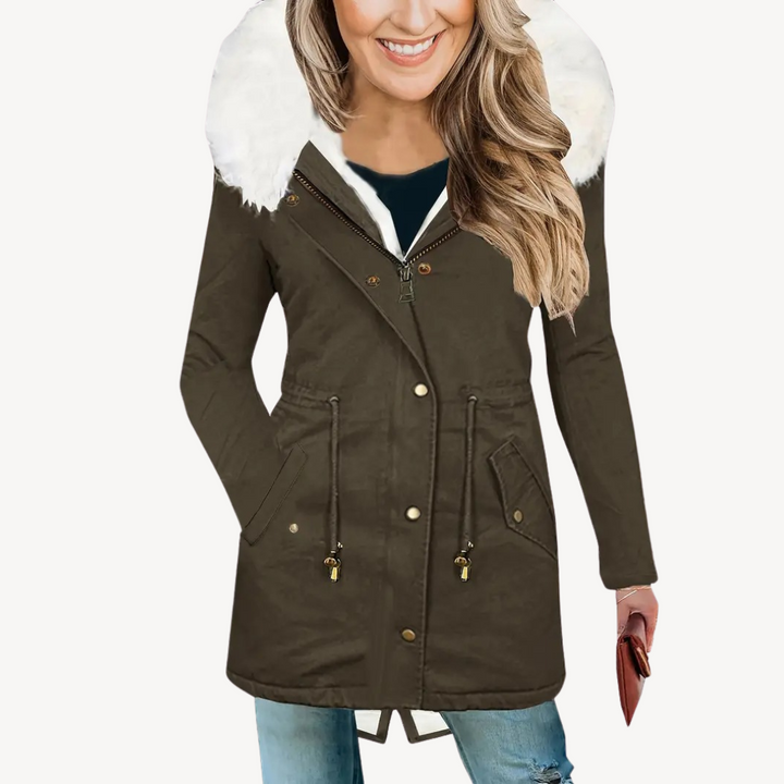 Drune | Damen Kunstpelz Kapuzen Parka Jacke