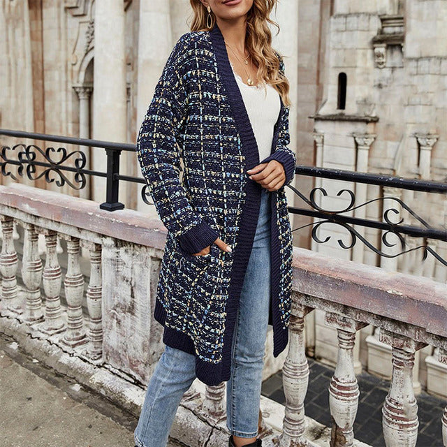Drune | Farbiger Langer Cardigan Polyester Warm, Bequem