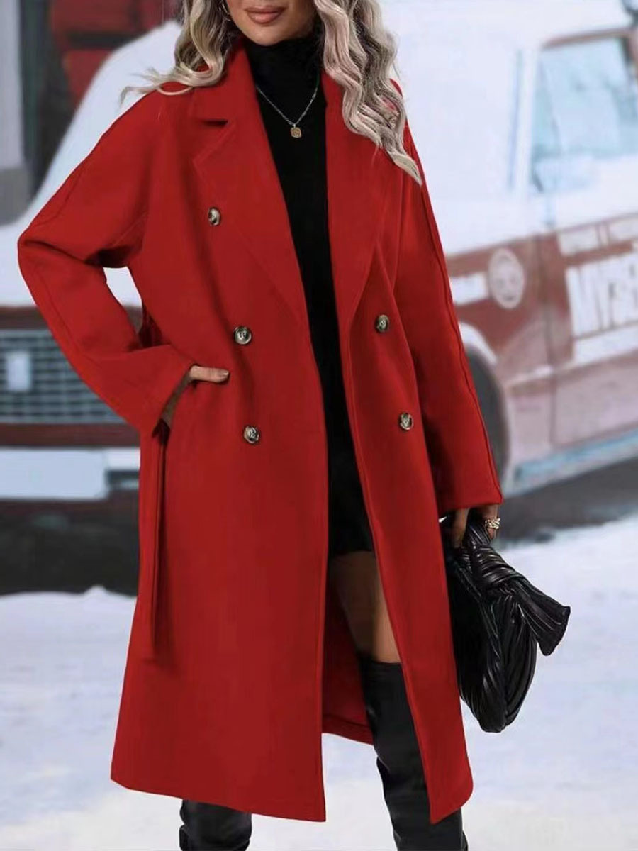 Drune | Klassischer Damen Trenchcoat Mit Doppelknopfverschluss