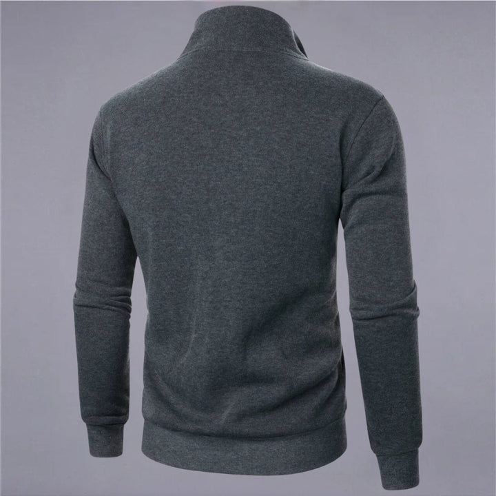 Drune | Klassisches Sweatshirt mit Reißverschluss Baumwollmischung Komfort und Stil