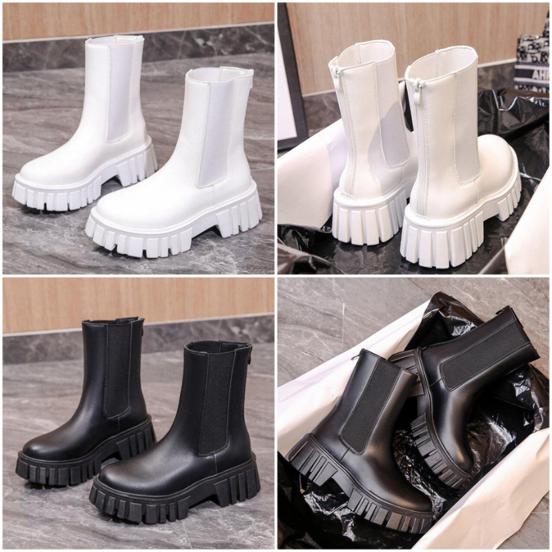Drune | Damen Stiefel Modische Plateaustiefel Mit Slip on Design, Alltagstauglich