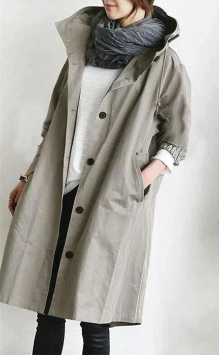 Drune | Kapuzen-Trenchcoat