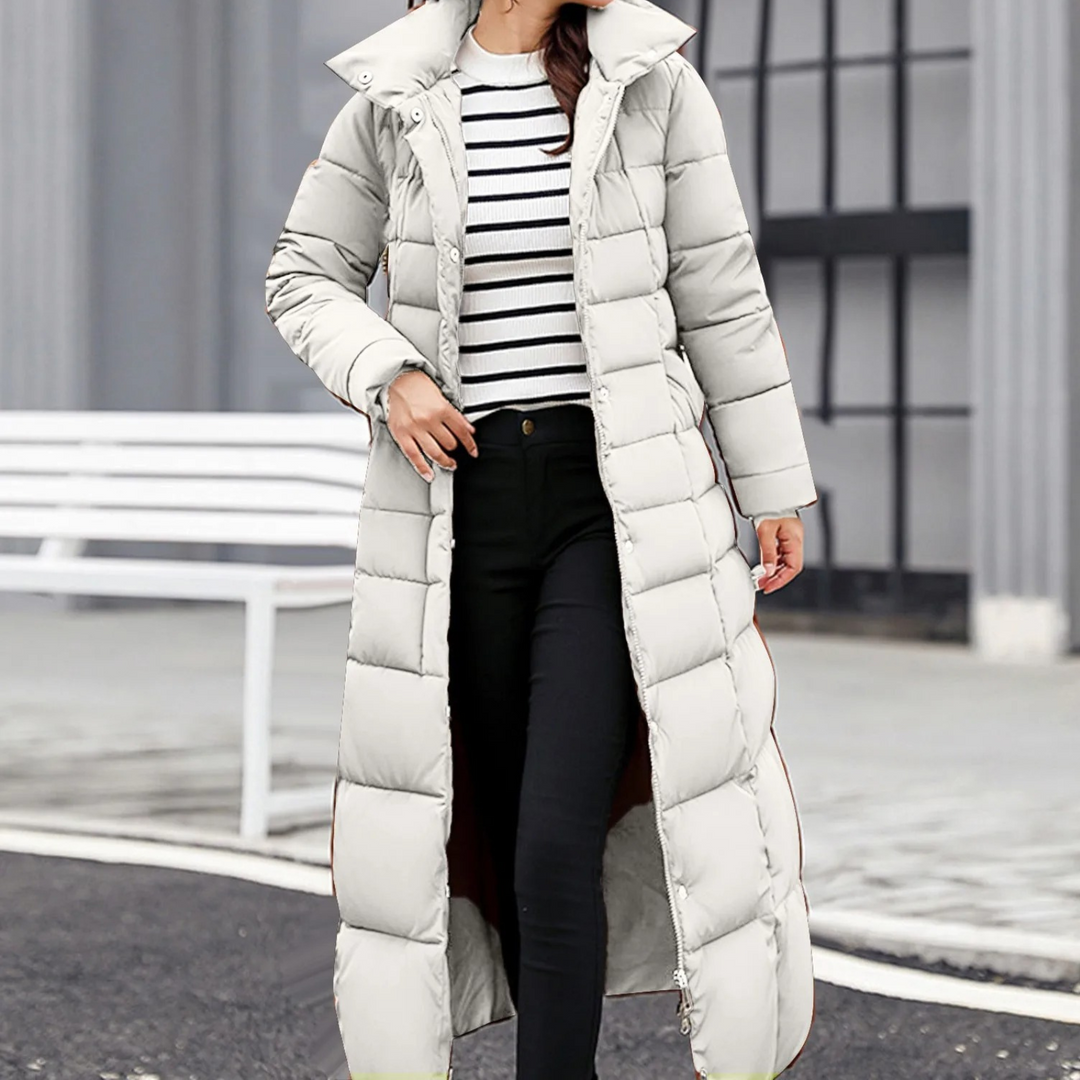 Drune | Elegante Pufferjacke mit Umlegekragen und Knopf für Damen